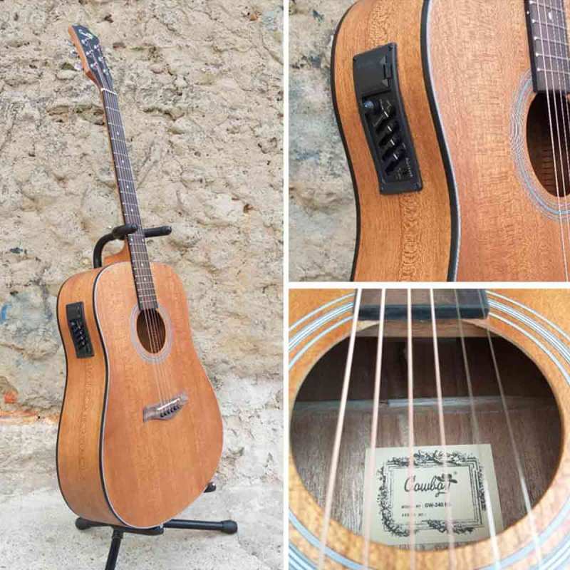 cowboy gw 240ns paket a gitar akustik elektrik original jumbo
