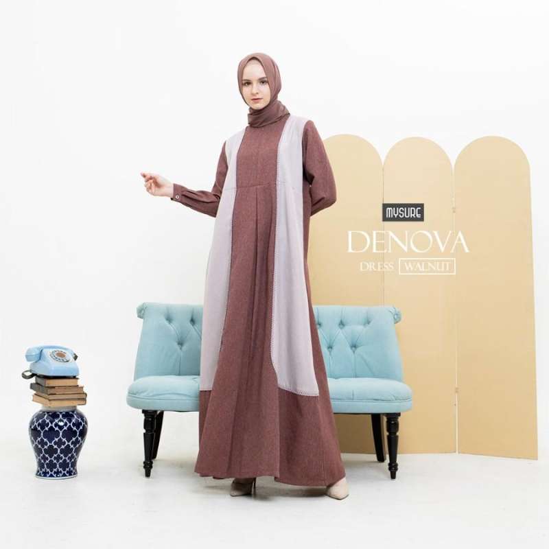 Jual Baju Gamis Dress Wanita Muslimah Modern Terbaru DENOVA di Seller Andi  Jaya Shop - Pondok Aren, Kota Tangerang Selatan | Blibli