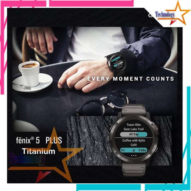 Jam Tangan Garmin Fenix 5 Titanium Support Bluetooth Original Gray
