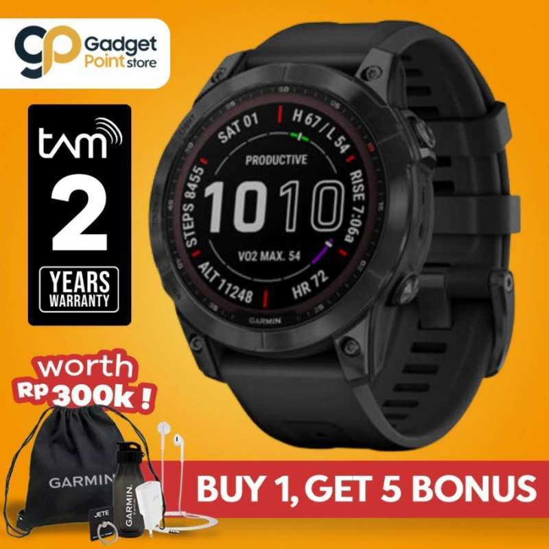 Garmin Fenix Sapphire Solar Black DLC Titanium Garansi TAM