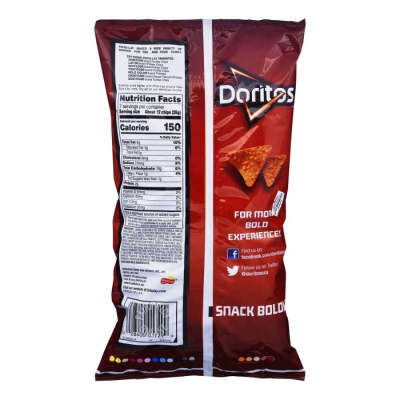 Doritos Tortilla Chips Nacho Cheese 198.4g