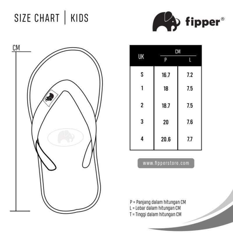 Size chart fipper junior cheap