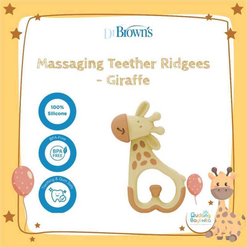 Jual Dr.brown s Massaging Teether Ridgees giraffe Gigitan Bayi