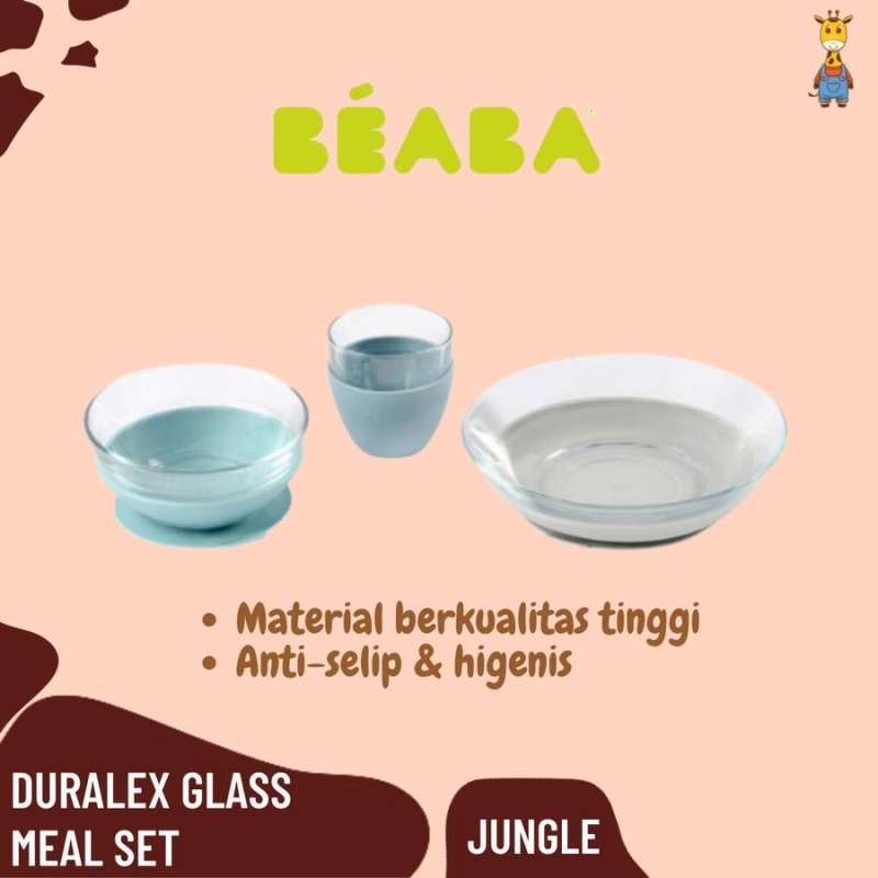 Jual Beaba Duralex Glass Meal Set Jungle Di Seller Junior Baby