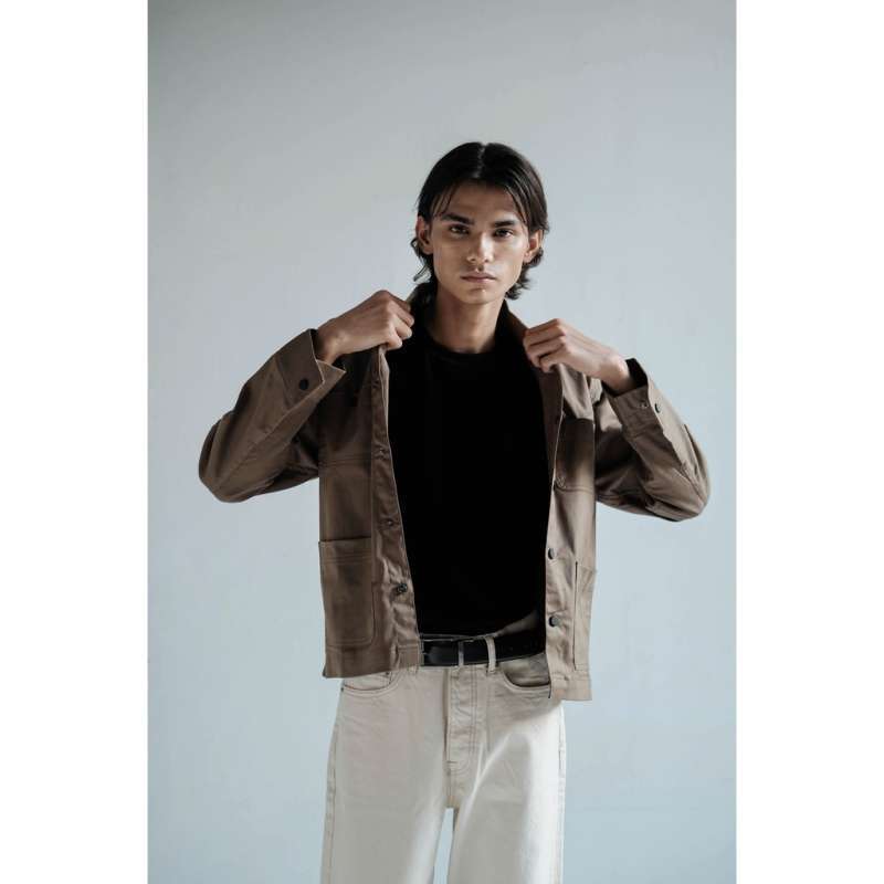 Larusso Trucker Jacket Khaki Promo Larusso Neo-retro Oversize