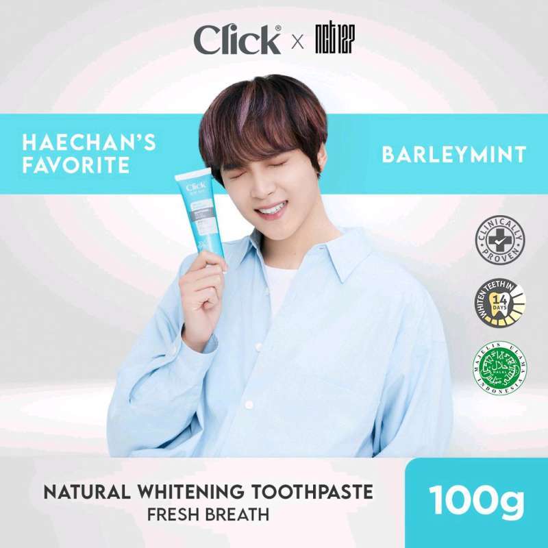 Jual Click Natural Toothpaste Whitening Fresh Breath Haechan New