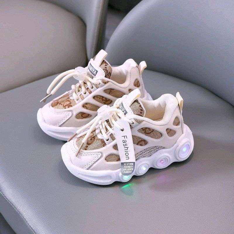 Jual LED6 Sepatu Sneaker Anak Laki Perempuan Lampu LED Import