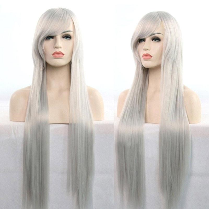Jual Iit 80cm Long Straight Cosplay Wigs Bangs Costume Cartoon Role Hairpiece Wig Synthetic Hair 3 Online November 2020 Blibli Com