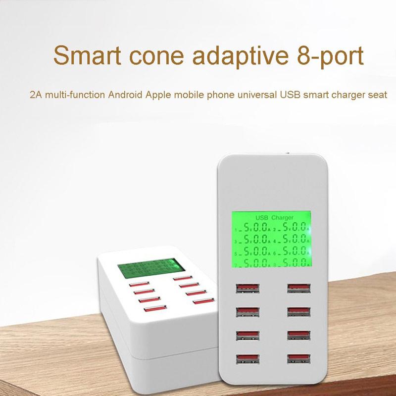 Jual Eds Usb Charger Stations With Lcd Digital Display For Iphone Ipad Smartphone Tablet 8 Ports Eu Europe Online November 2020 Blibli