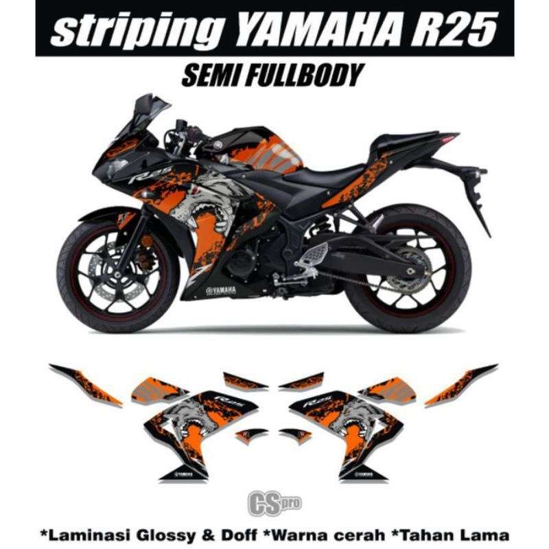 Decal yamaha r25 sale