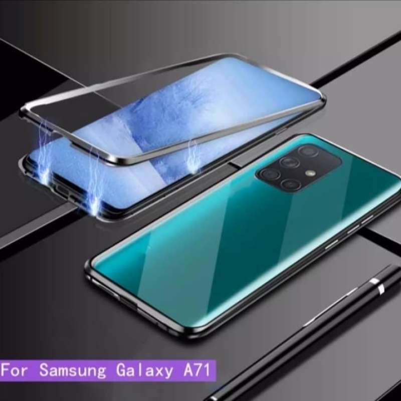 Case Magnet Samsung A71 Magnetic Anti Baret Cover Glass original