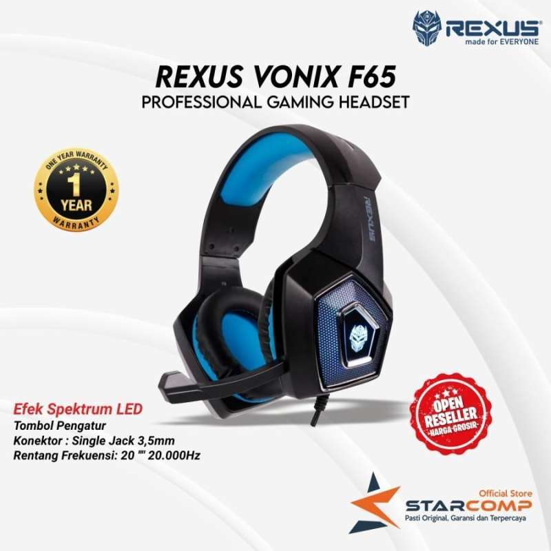 Headset gaming rexus f65 store