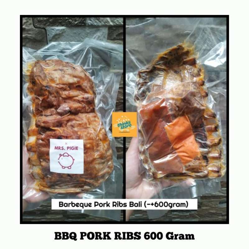 Barbeque Pork Rib Frozen Siap Makan Iga Babi Bali Bakar Bbq