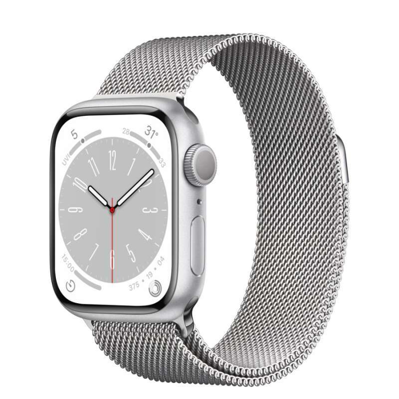 Silver aluminium case with milanese hotsell loop