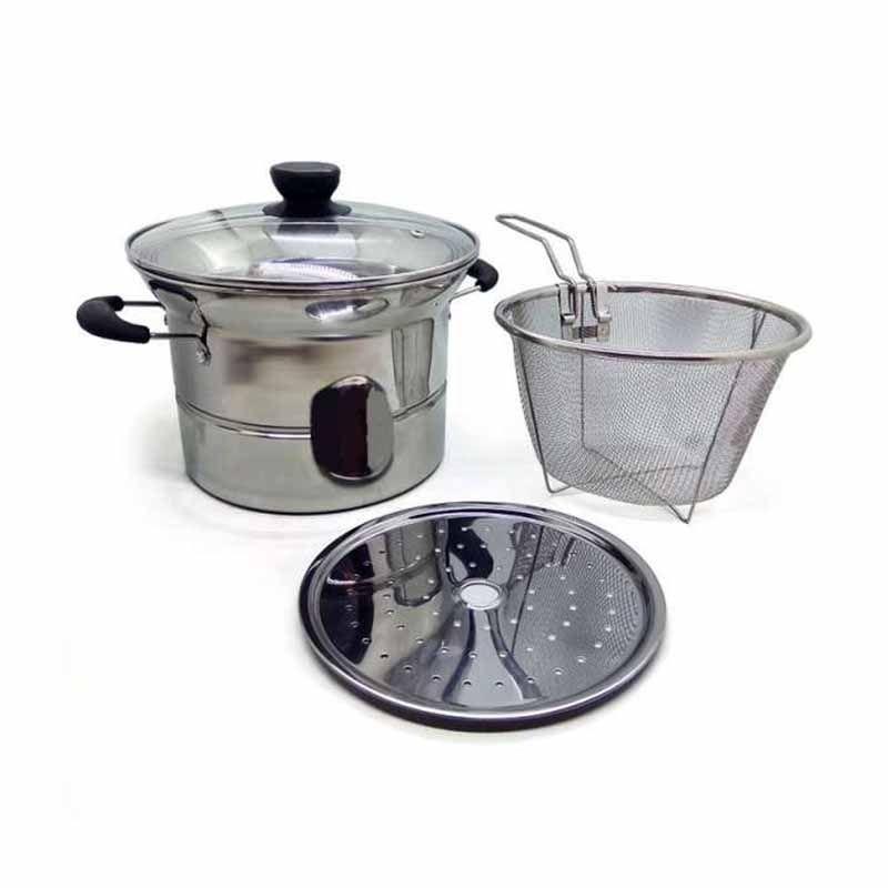 Jual Oem Stainless Panci Penggorengan Multifungsi 22 Cm Online September 2020 Blibli Com