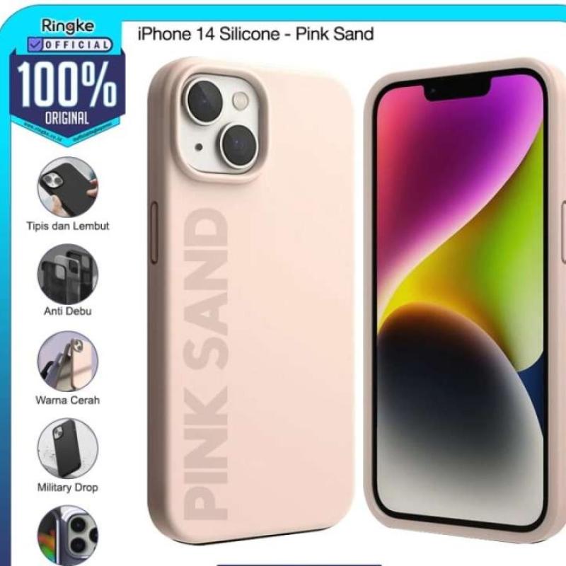 Promo Ringke iPhone 14 Silicone Pink Sand Casing Softcase Anti
