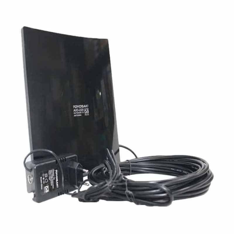 Jual ORIGINAL PROMO !!! Toyosaki AIO 220 Antena TV with Kabel 10 m [Indoor/  Outdoor] Best Quality Online Januari 2021 | Blibli