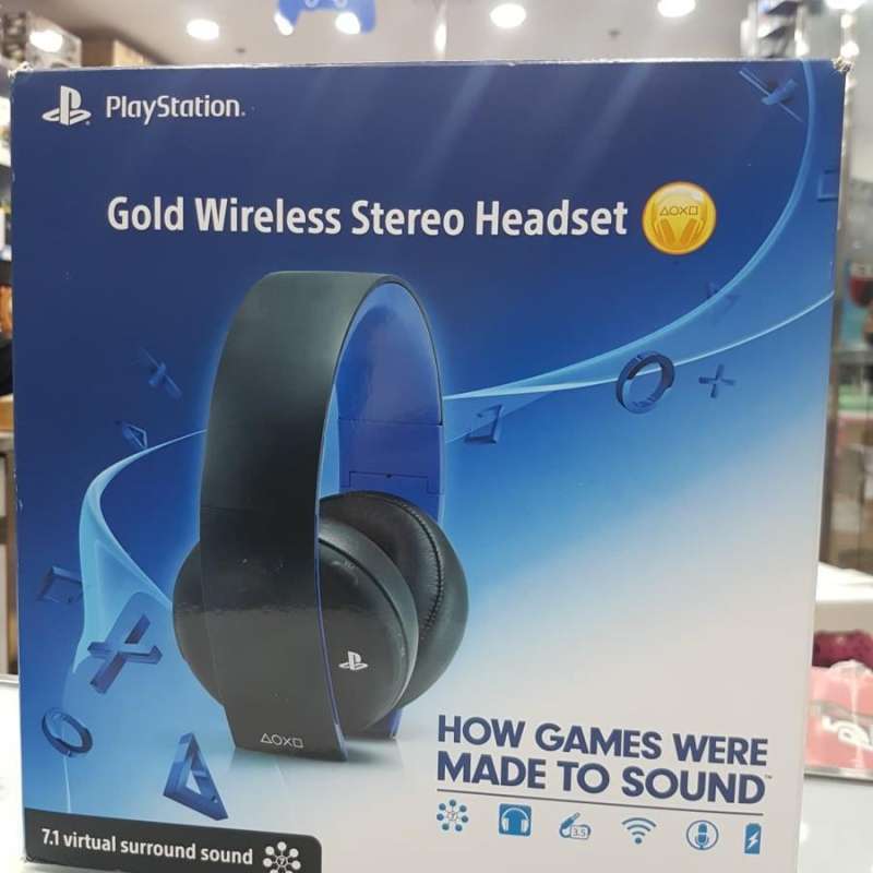 ps4 wireless headset gold jet black