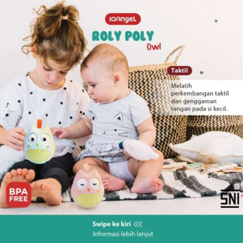 Jual Iq Angel Roly Poly Owl Chime Rattle Baby Toys Mainan Bayi Edukatif Tosca Online Desember 2020 Blibli