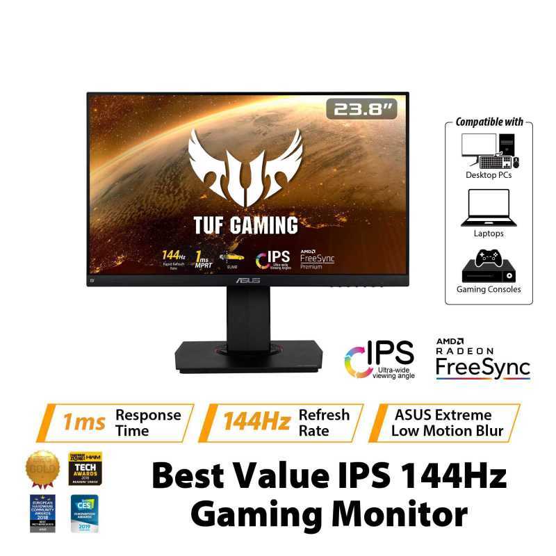 Jual Asus Tuf Gaming Vg249q Gaming Monitor 23 8 Full Hd Ips 144hz 1ms Terbaru Juni 21 Blibli
