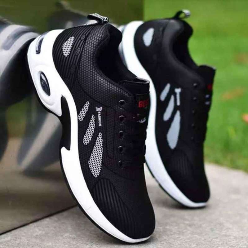 Sepatu Sneakers Olahraga Pria Dua Warna Model Kasual sepatu lari sepatu kasual sepatu santai