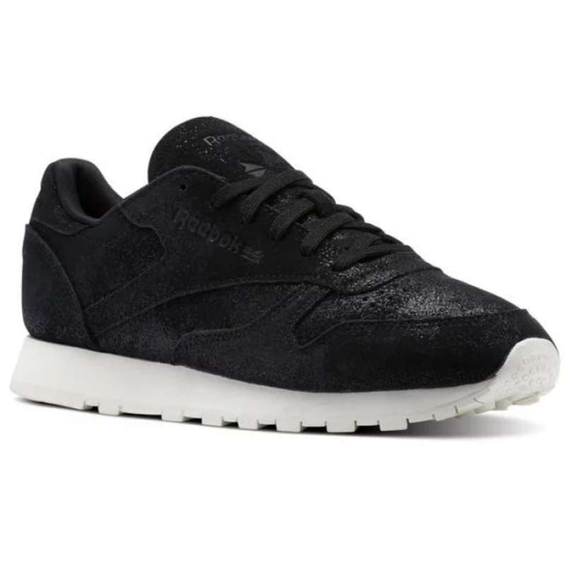 reebok classic leather shimmer black