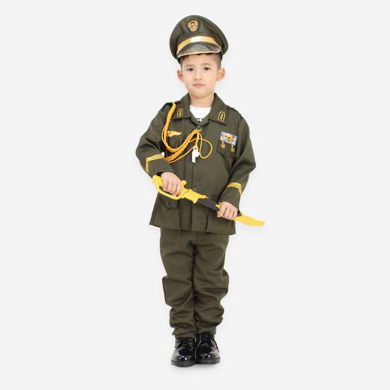 Jual Baju Seragam Profesi Kostum Profesi Baju Anak Tni Ad Polos Kostum Tni Ad Hijau Baju Tni Ad Terbaru Juni 2021 Blibli