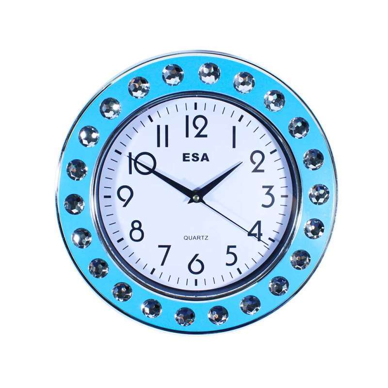 4 Jam Dinding Cantik Dekorasi Hiasan Interior Rumah Ruang Tamu Kamar Dapur Motif Bunga Mawar Rose Ku Ka