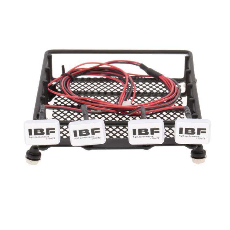 rc 1 10 metal roof rack with square led spotlights for d90 d110 cc01 crawler