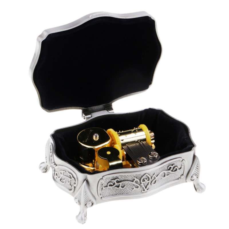 Music Boxes Vintage Alloy Embossed Pattern Wind Up Music Box Table Decor Christmas Gift Collectables Brightway Edu Mv