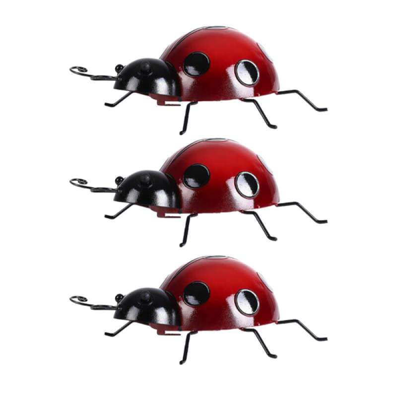 Jual Set Of 3 Red Metal Garden Wall Art Decorative Cute Ladybugs Outdoor Wall Sculptures 10cm Online November 2020 Blibli Com