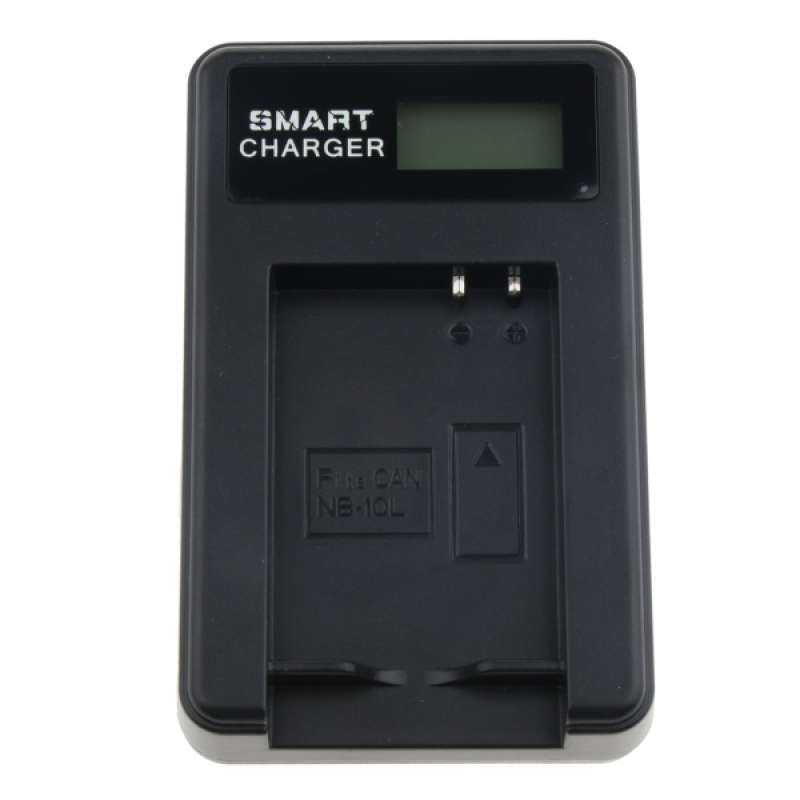 lcd usb battery charger charging dock for canon powershot nb10l batteries