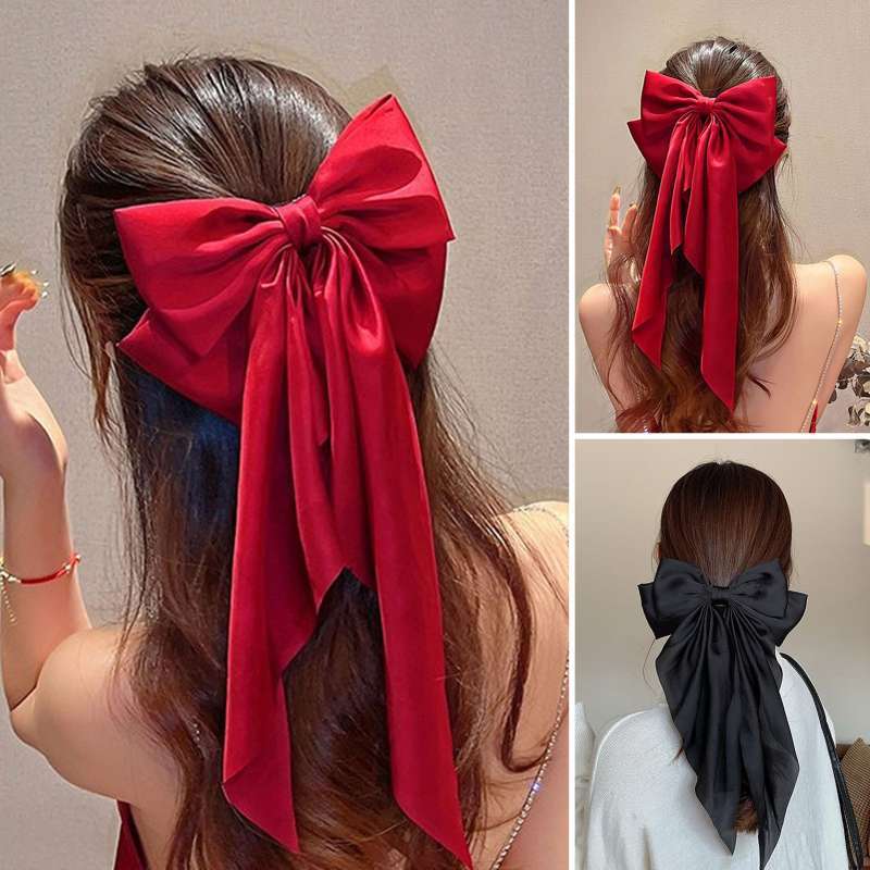 Jual Non-Slip Tight Elegant Exquisite Spring Clip Chinese Style Big Bow  Ribbon Decor Spring Hairpin Hair Accessories di Seller Bluelans - China |  Blibli