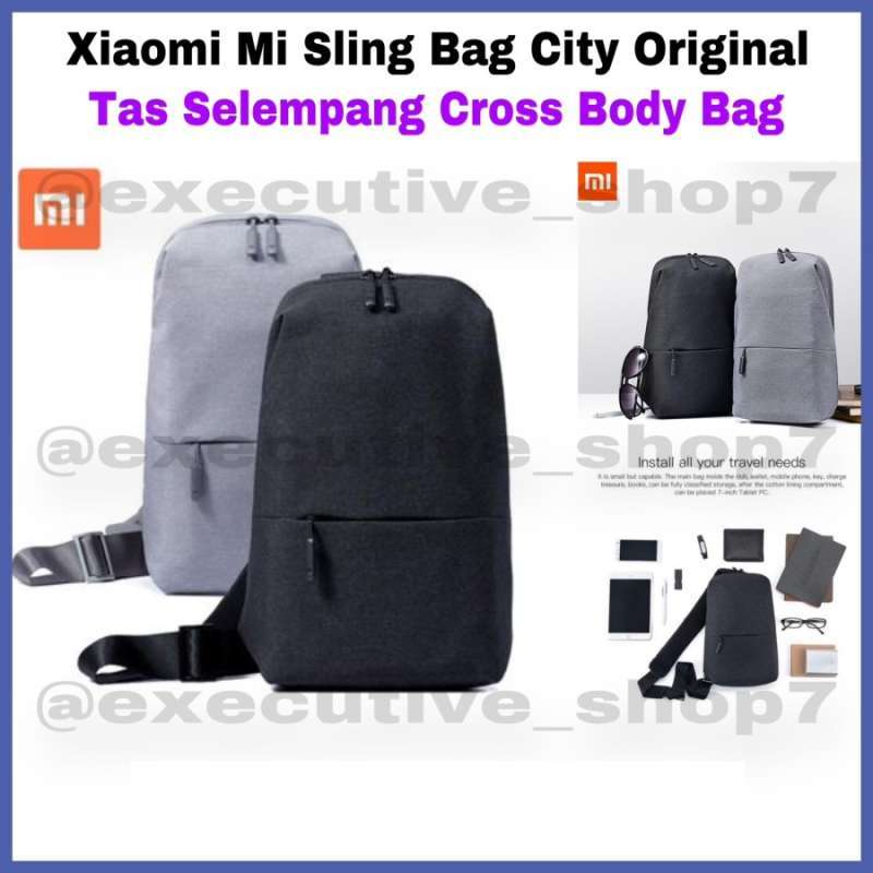 Jual Tas Xiaomi bag shoulder Original Light Grey di Seller