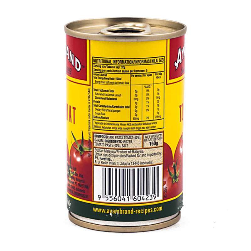 Promo AYAM BRAND Tomato Pure 150gr - Saus Tomat Murni Pasta ...