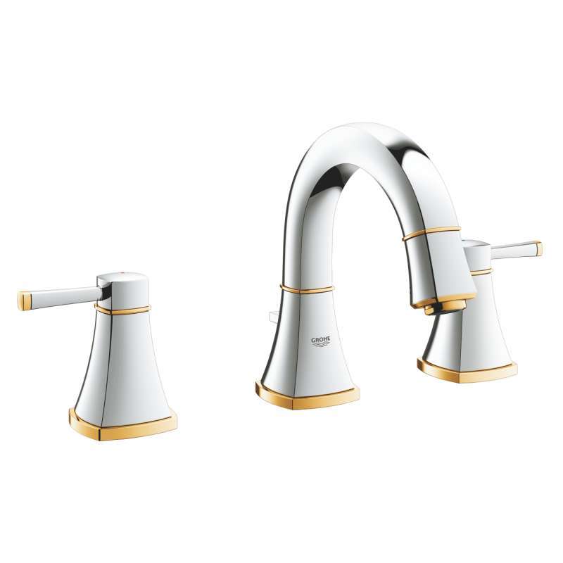 Jual Grohe 20417ig0 Grandera 3 Hole Basin Mixer 1 2 Chrome Gold Online November 2020 Blibli