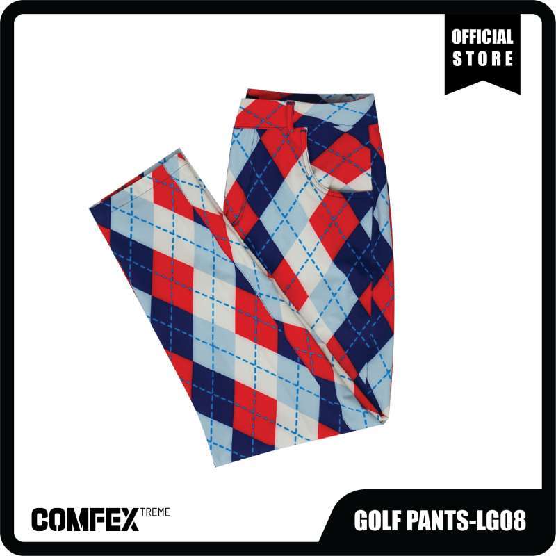 Celana Golf Printing Trousers Polyester Dryfit Premium STYLO Series ARGYLE