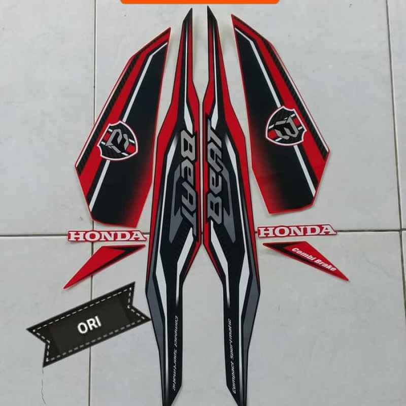Jual Striping Motor Honda Beat Cbs Iss 2019 Merah Hitam Online Januari 2021 Blibli