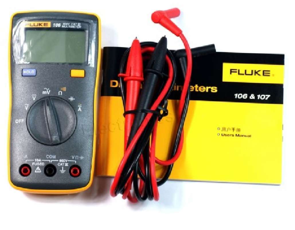 Fluke 106 Palm-sized Digital Multimeter Professional in the palm of your hand