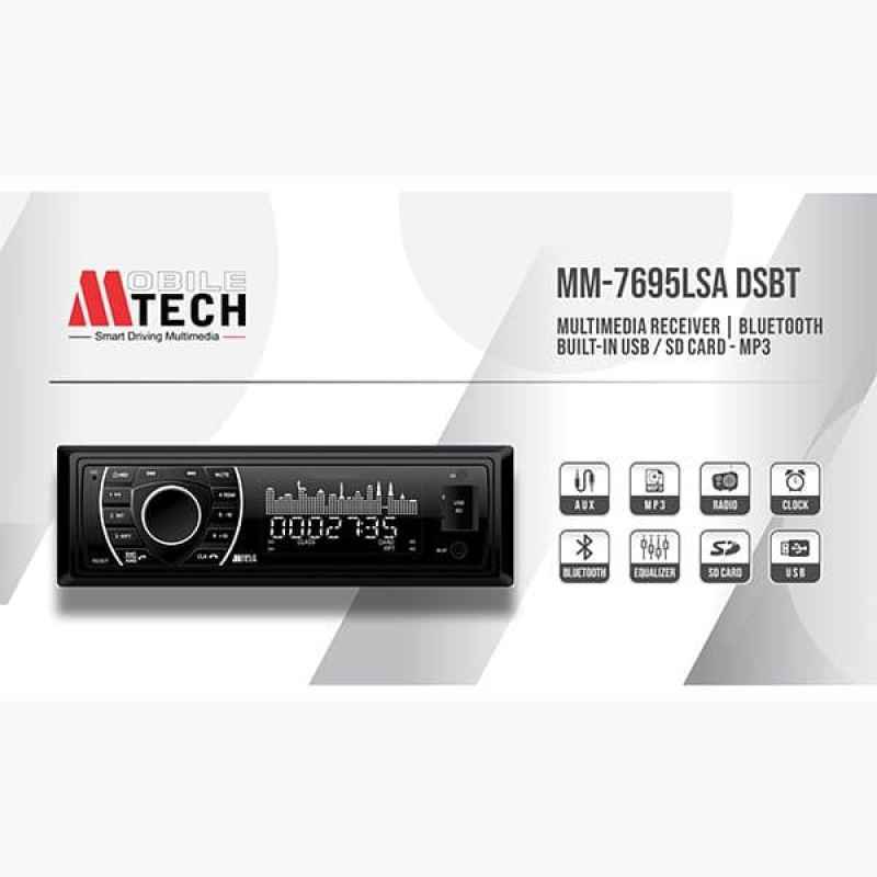 mtech tape single din head unit radio usb sd card mp4 mobil