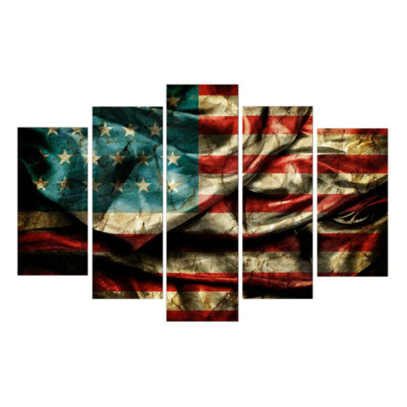 Jual Modern Canvas Prints Artwork Painting Picture Wall Art Decor American Flag S Online November 2020 Blibli Com