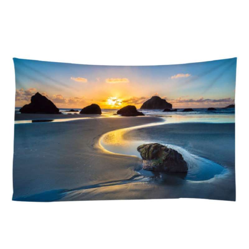 Jual Wall Tapestry Sunrise Scenery Wall Art Tapestry Backdrop Fabric Wall Blanket Online November 2020 Blibli Com