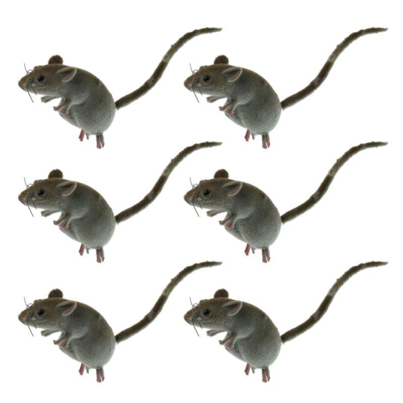 Promo 6x Mice Toys Mouse Animals Figurine Micro Landscape Ornament Decor Di Seller Homyl China Blibli