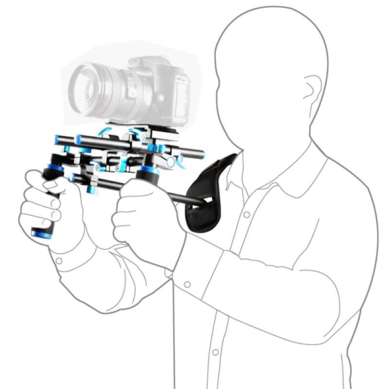 dslr camera shoulder mount stabilizer steady rig for canon camcorder
