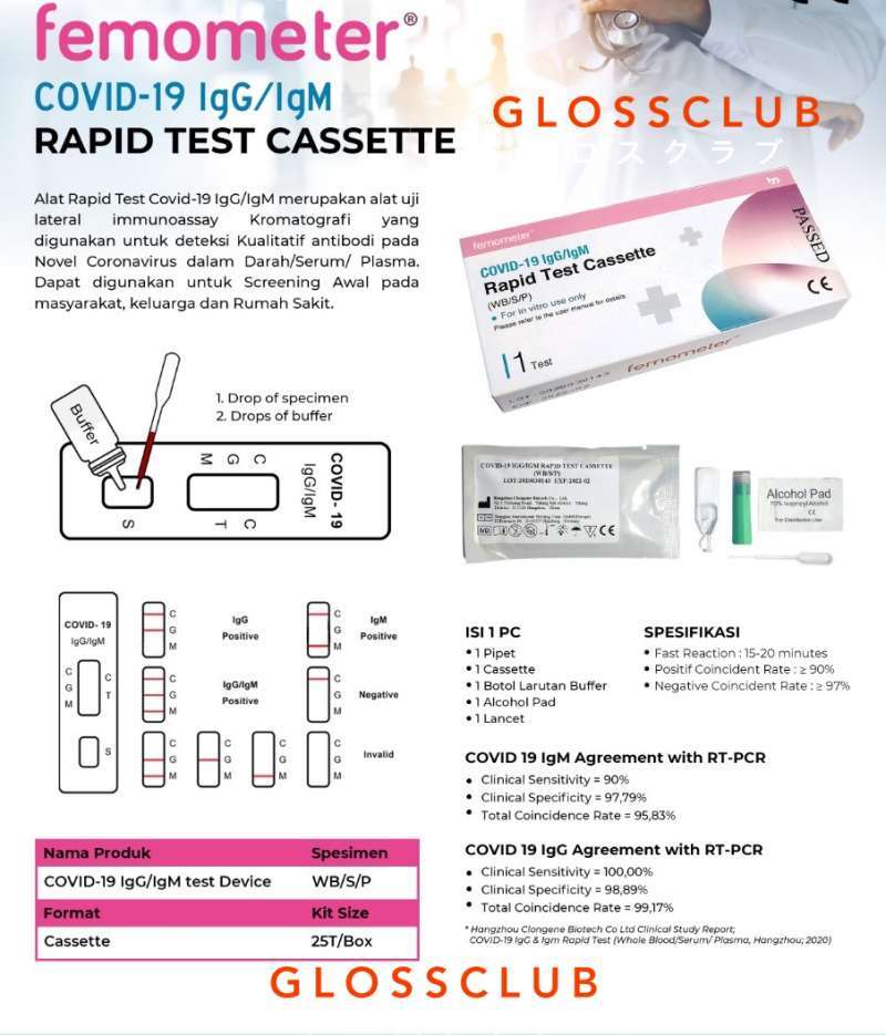 Jual Femometer Rapid Test Cassette Alat Uji Tes Privasi Covid19 Online Januari 2021 Blibli