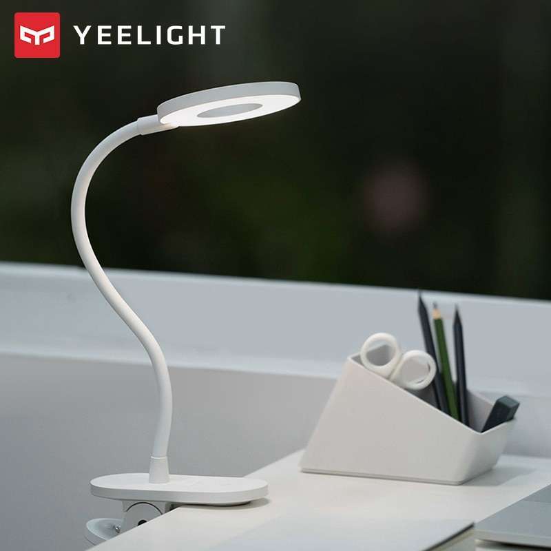 xiaomi yeelight mijia led desk lamp lampu meja baca clip on 5w 3700k yltd12yk white