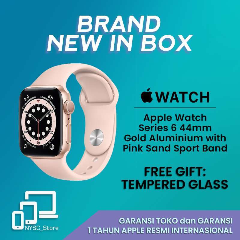 Jual Apple Watch Series 6 Gold Aluminum Case 44mm With Pink Sand Sport Band Gps Online November 2020 Blibli Com