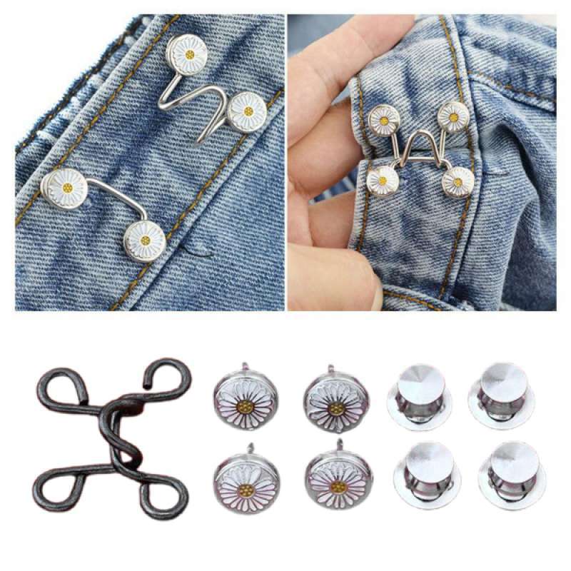 Jual 4 Sets Adjustable Waist Buckle Extender Jeans Waist Extender Buttons  For Pants - Gray Di Seller Homyl - Shenzhen, Indonesia