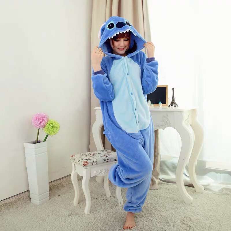 Jual Kostum Onesie Baju Lilo Stitch Biru Piyama Cosplay Kigurumi