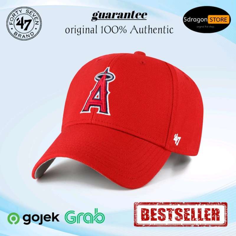 Promo TOPI ORIGINAL 47 BRAND LOS ANGELES ANGELS RED MVP Diskon 8